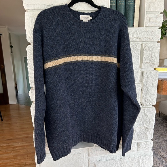 J Crew 100% Wool Oversized Crewneck Fall Winter Sweater - Picture 6 of 10